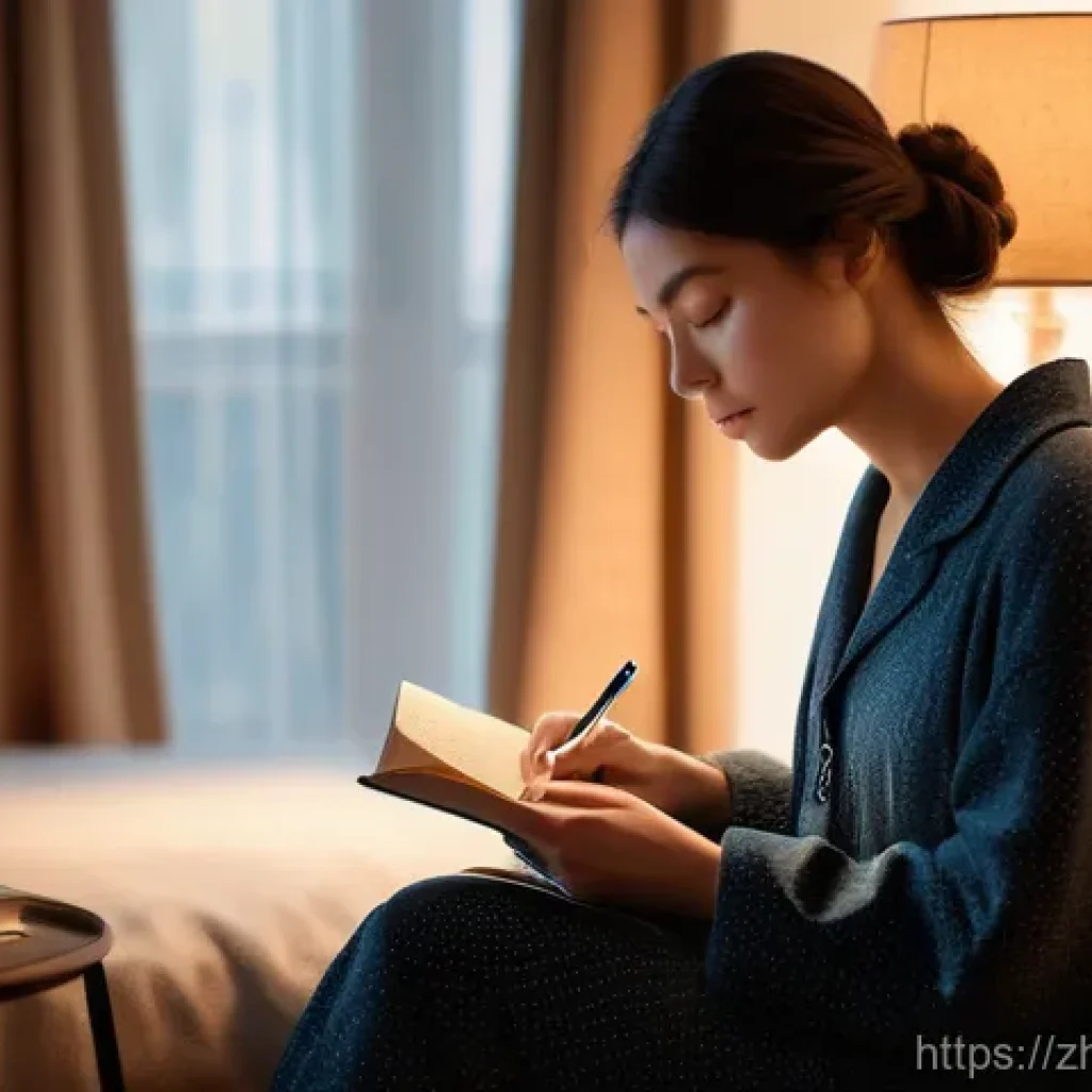 정신과 방문 준비물 - **Prompt:** A serene and introspective atmosphere, depicting a person (adult, dressed in comfortable...