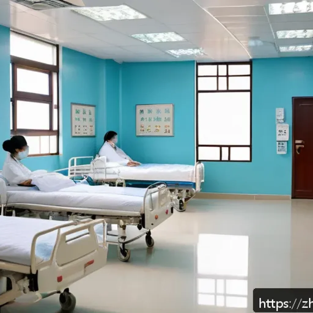 정신건강 의료보험 적용 - A modern public hospital mental health ward in China, bright and clean environment with professional...