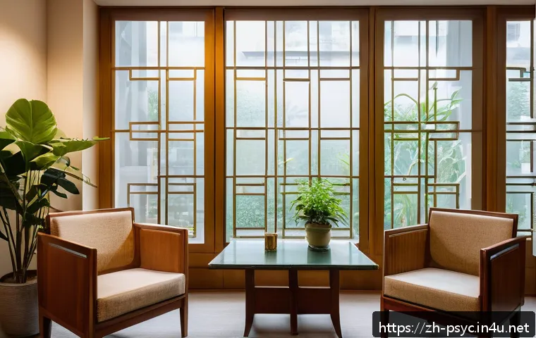 정신건강 상담센터 추천 - A modern psychological counseling center room featuring a warm, inviting atmosphere with comfortable...